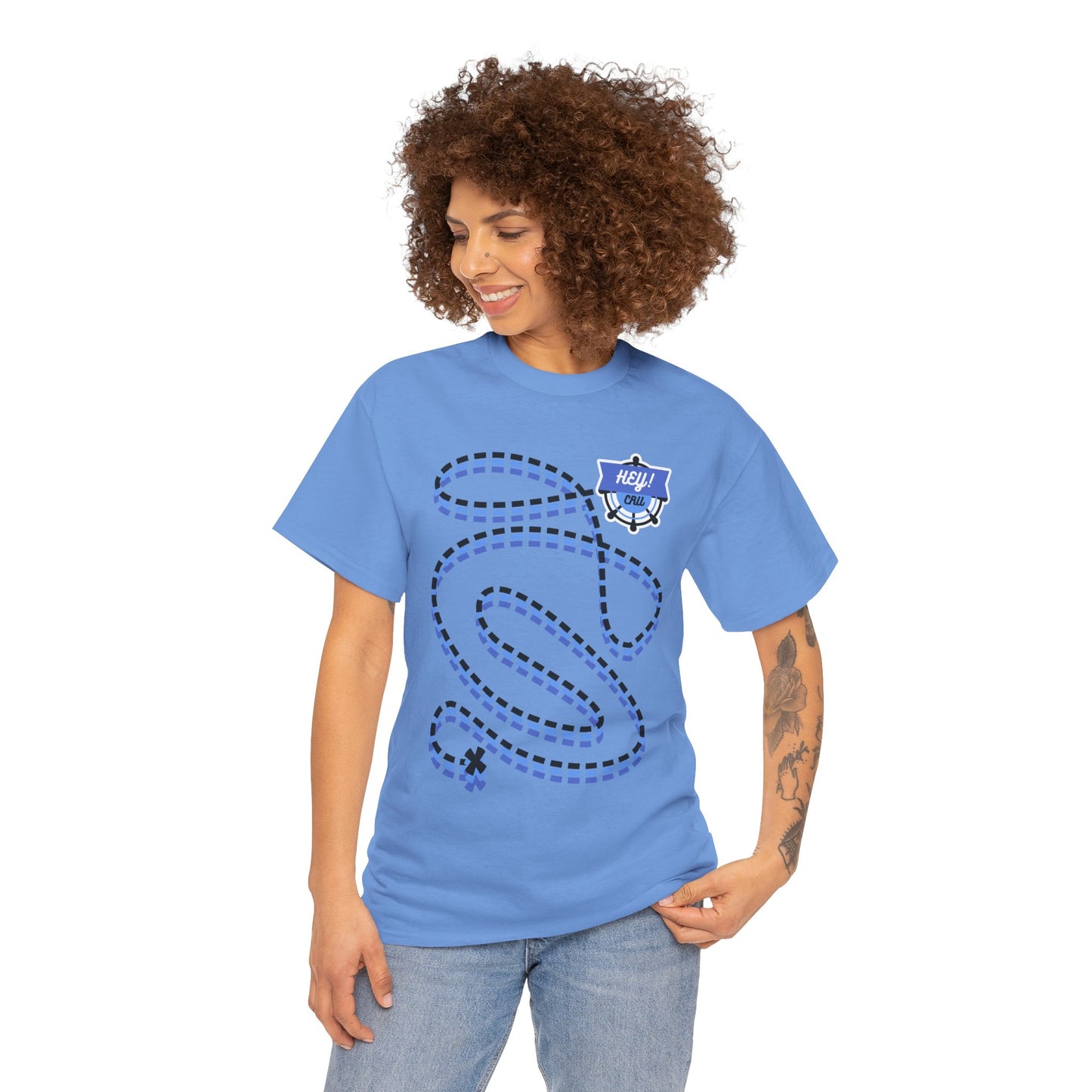 HEYCRU TREASURE MAP Unisex Heavy Tee (Set Sail Collection)