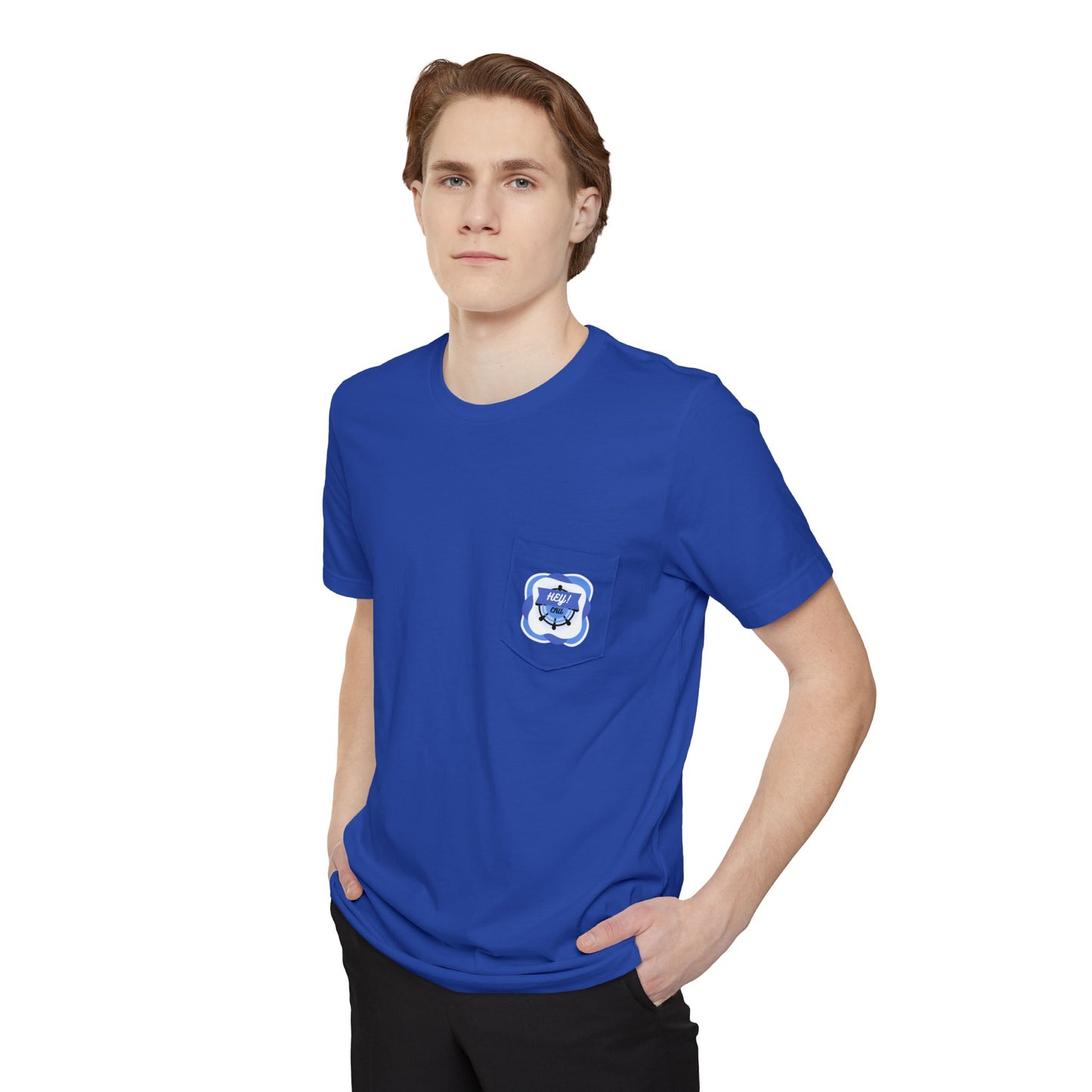 HEYCRU WAVE BLOOM Unisex Pocket T-shirt (Set Sail Collection)