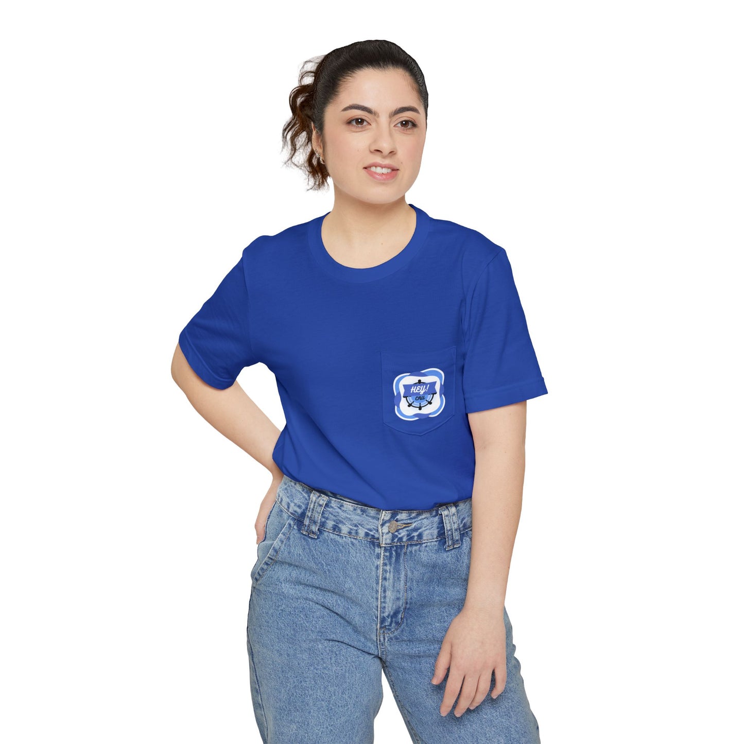 HEYCRU WAVE BLOOM Unisex Pocket T-shirt (Set Sail Collection)