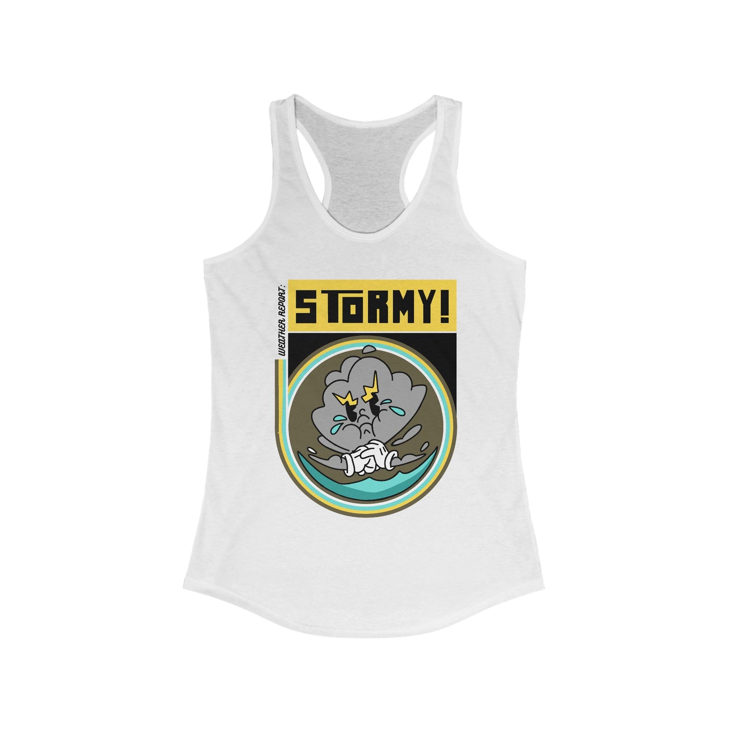 STORMY Women's Racerback Tank (Weather Report Collection)