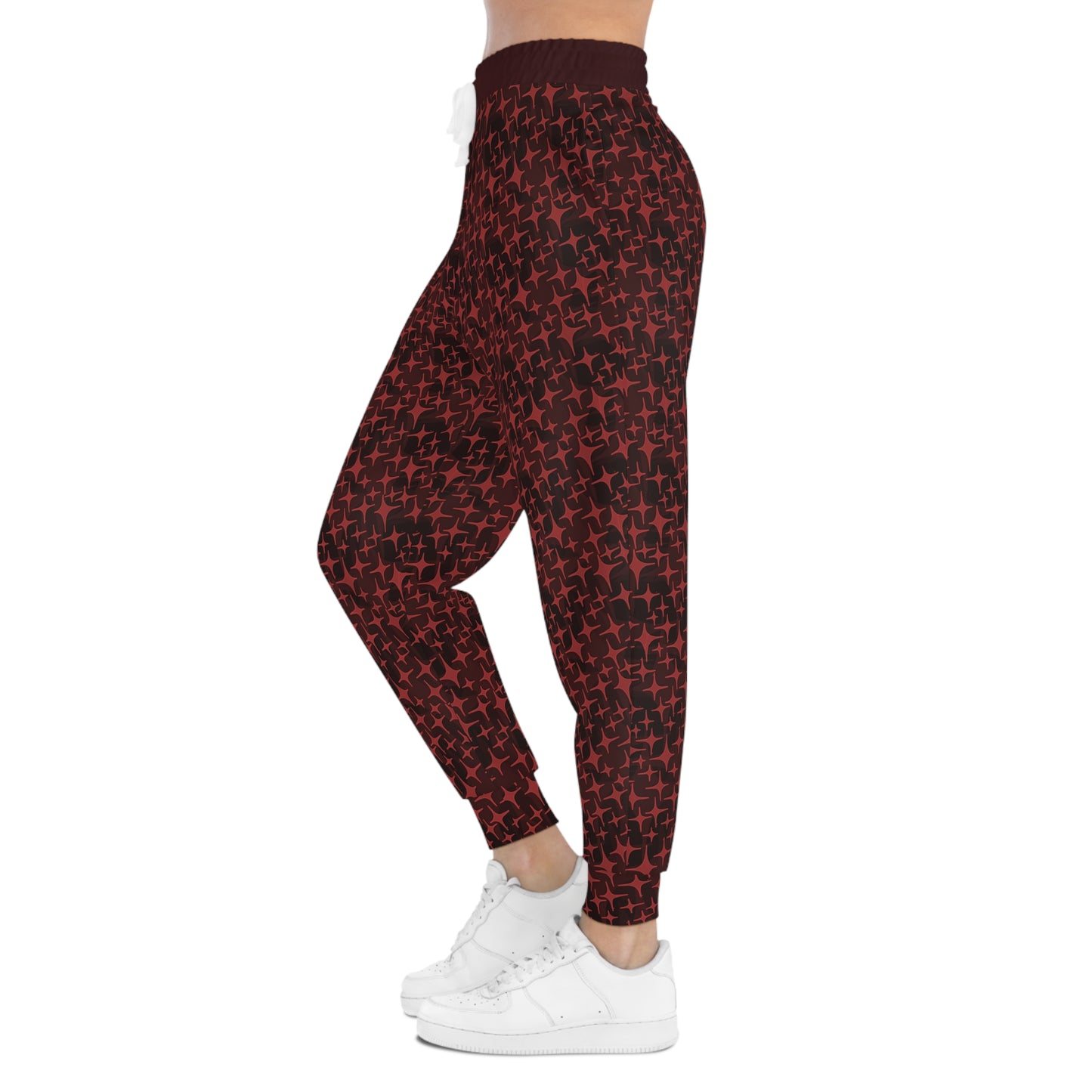 ARCANE STAR PATTERN ATHLETIC JOGGER (DEEP CRIMSON)