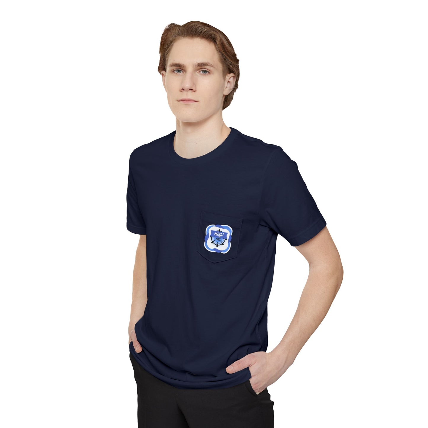 HEYCRU WAVE BLOOM Unisex Pocket T-shirt (Set Sail Collection)