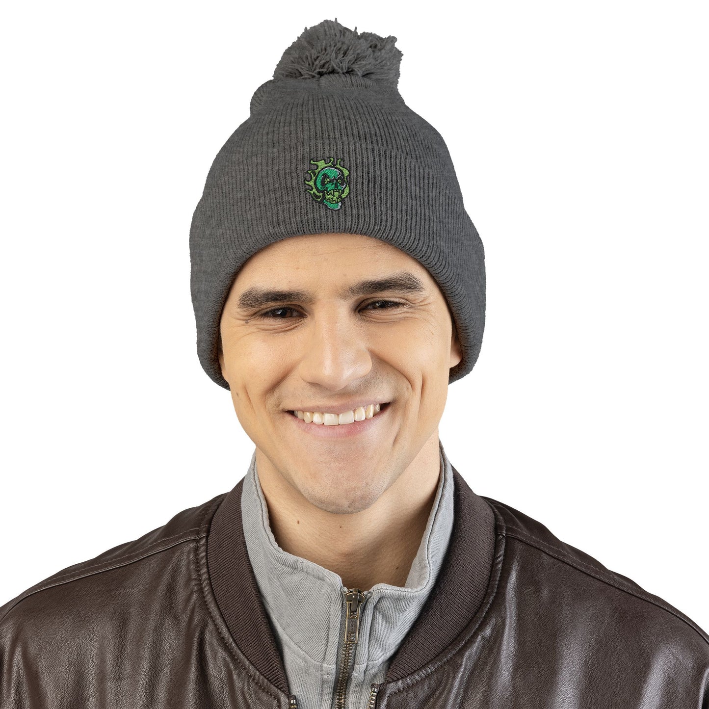 NECROMANCY SCHOOL Pom-Pom Knit Cap (Embroidery)