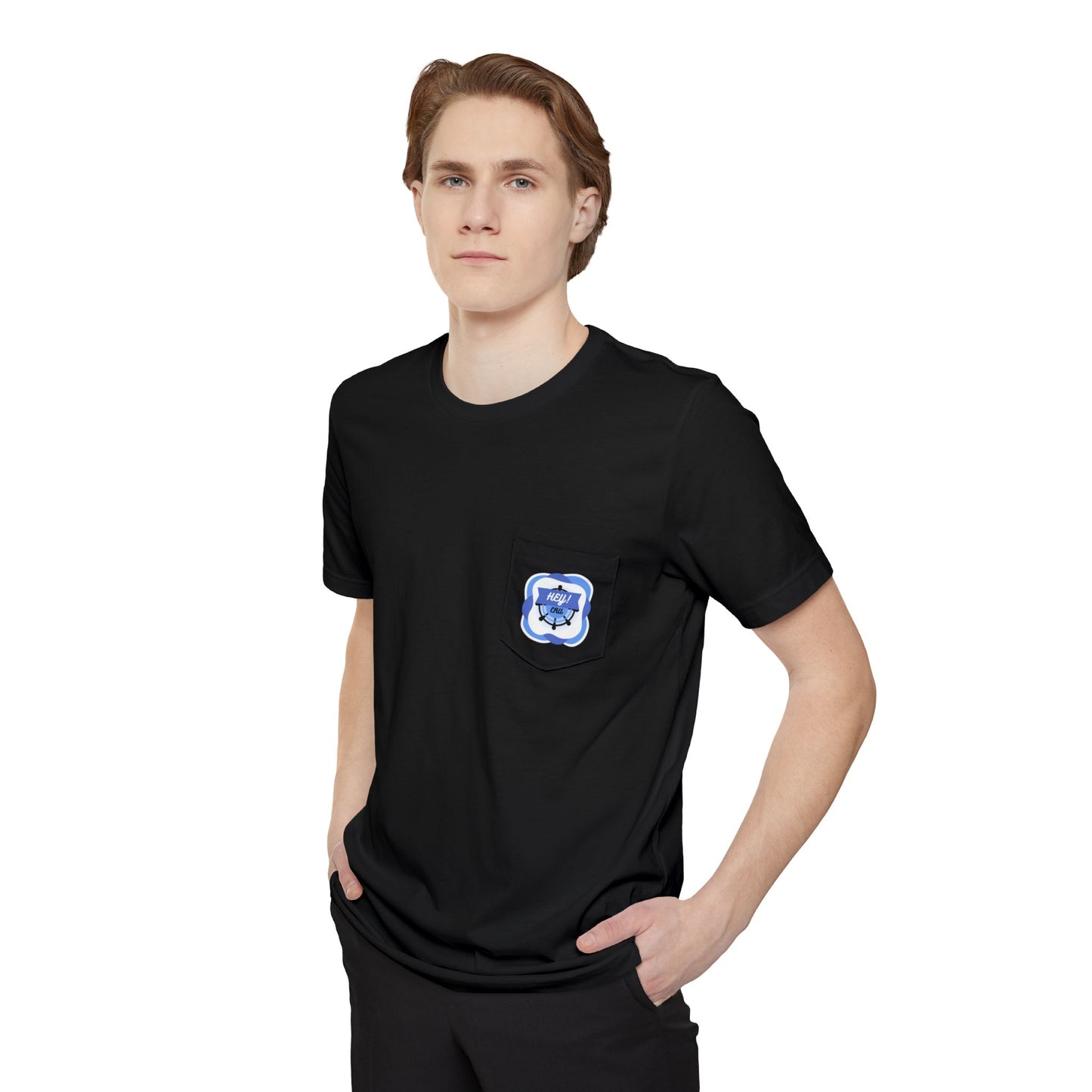 HEYCRU WAVE BLOOM Unisex Pocket T-shirt (Set Sail Collection)
