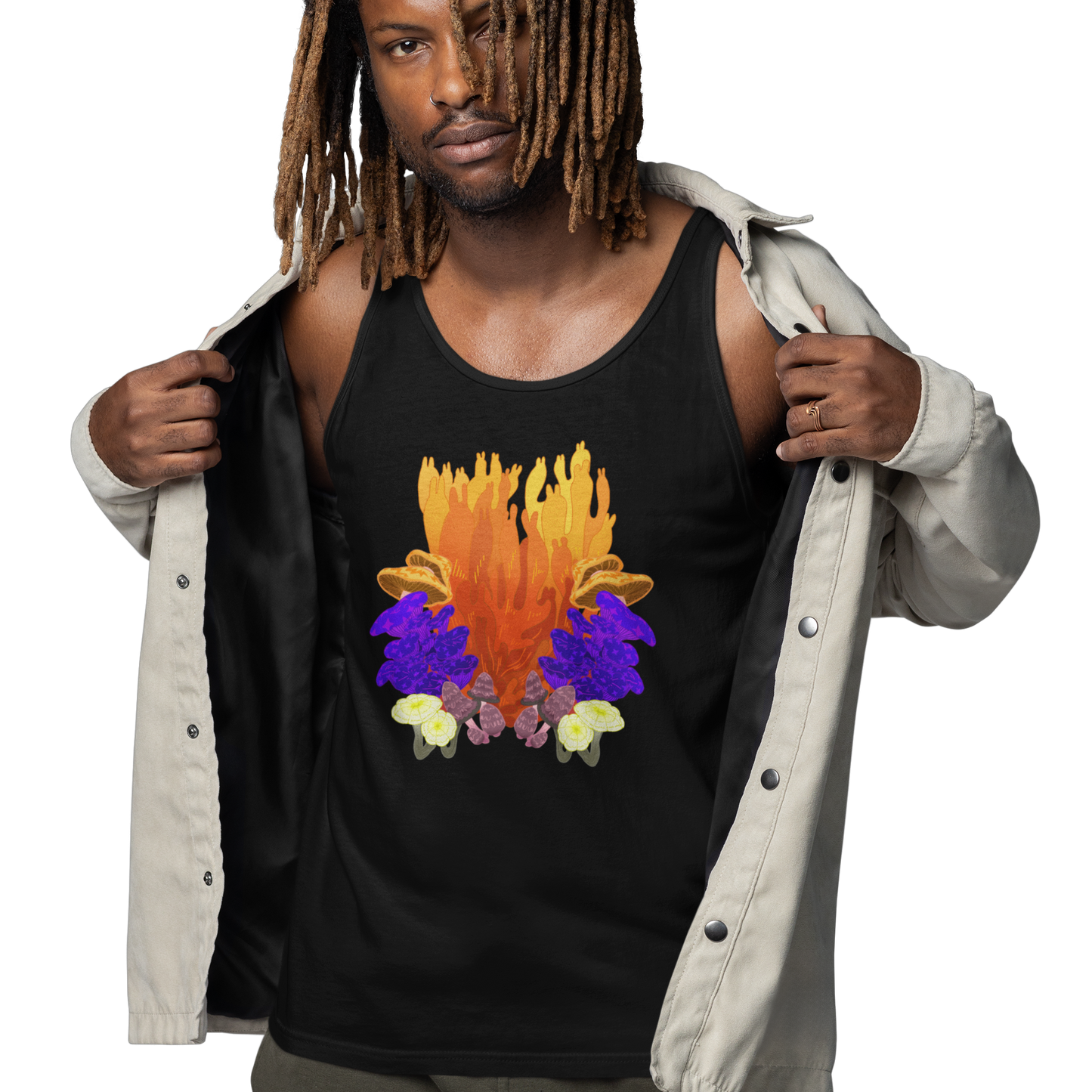 MUSHROOM BLOOM Unisex Jersey Tank