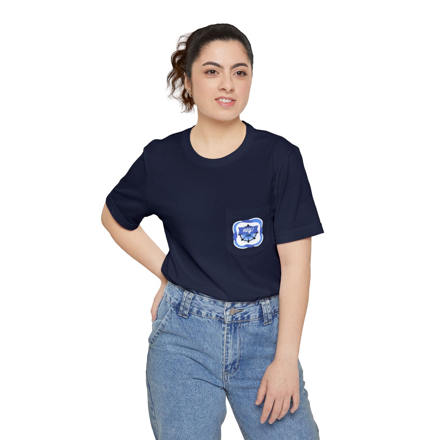 HEYCRU WAVE BLOOM Unisex Pocket T-shirt (Set Sail Collection)