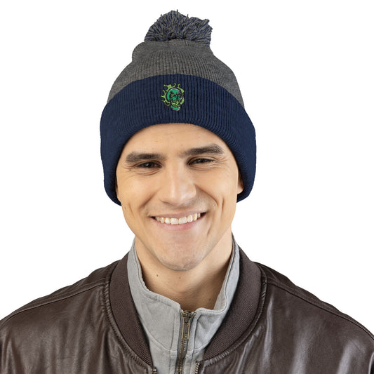 NECROMANCY SCHOOL Pom-Pom Knit Cap (Embroidery)