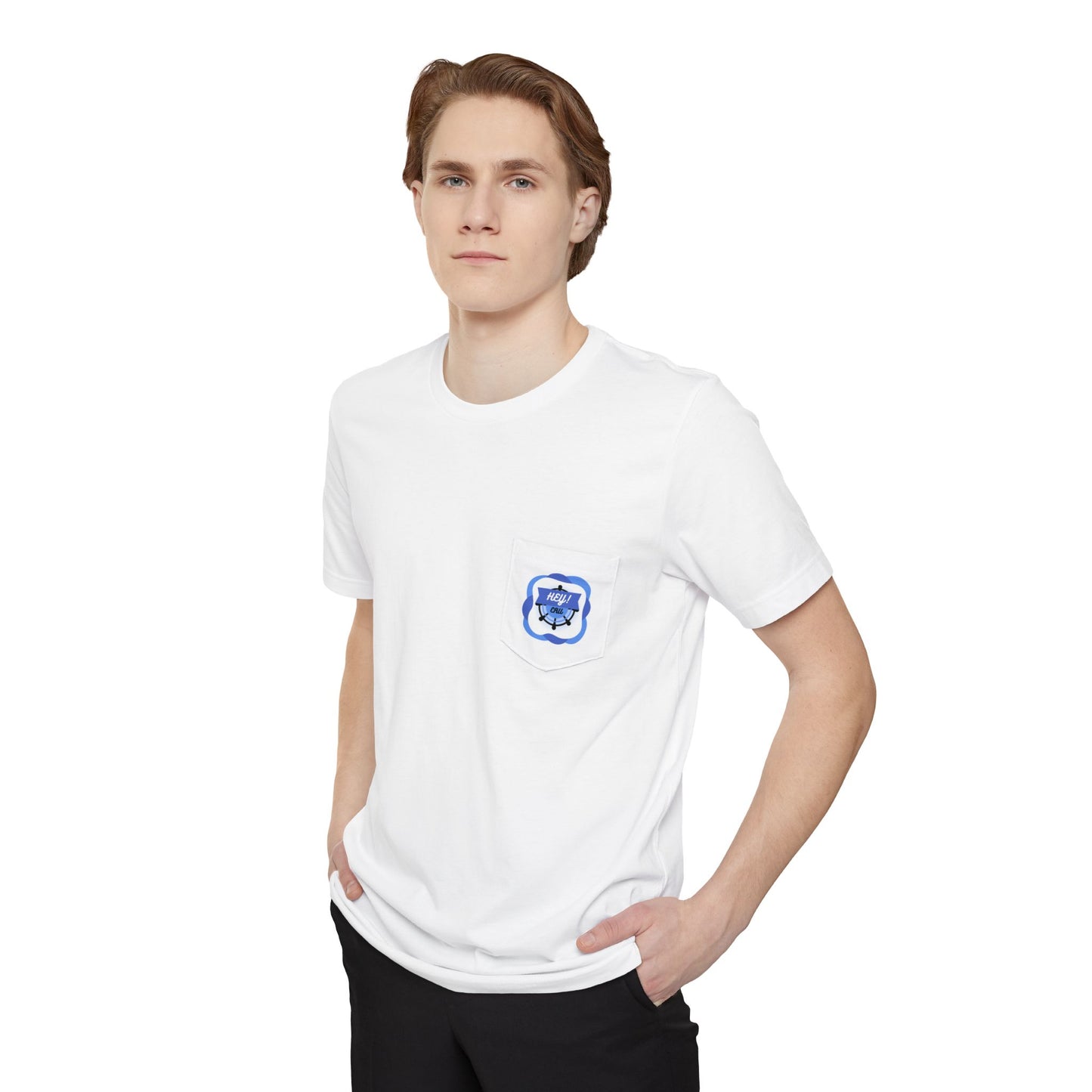 HEYCRU WAVE BLOOM Unisex Pocket T-shirt (Set Sail Collection)