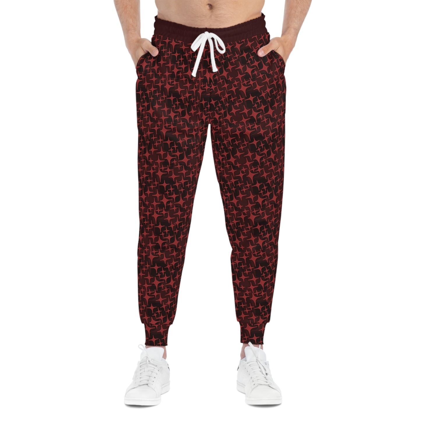 ARCANE STAR PATTERN ATHLETIC JOGGER (DEEP CRIMSON)