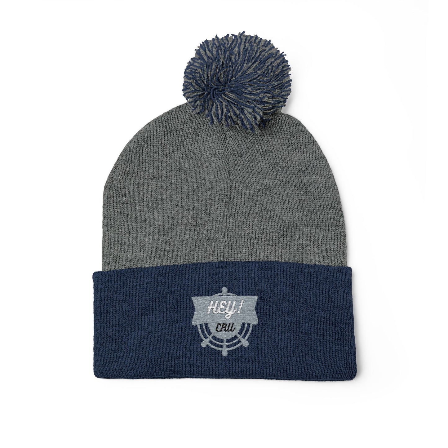 HEYCRU Pom-Pom Knit Cap (Embroidery)