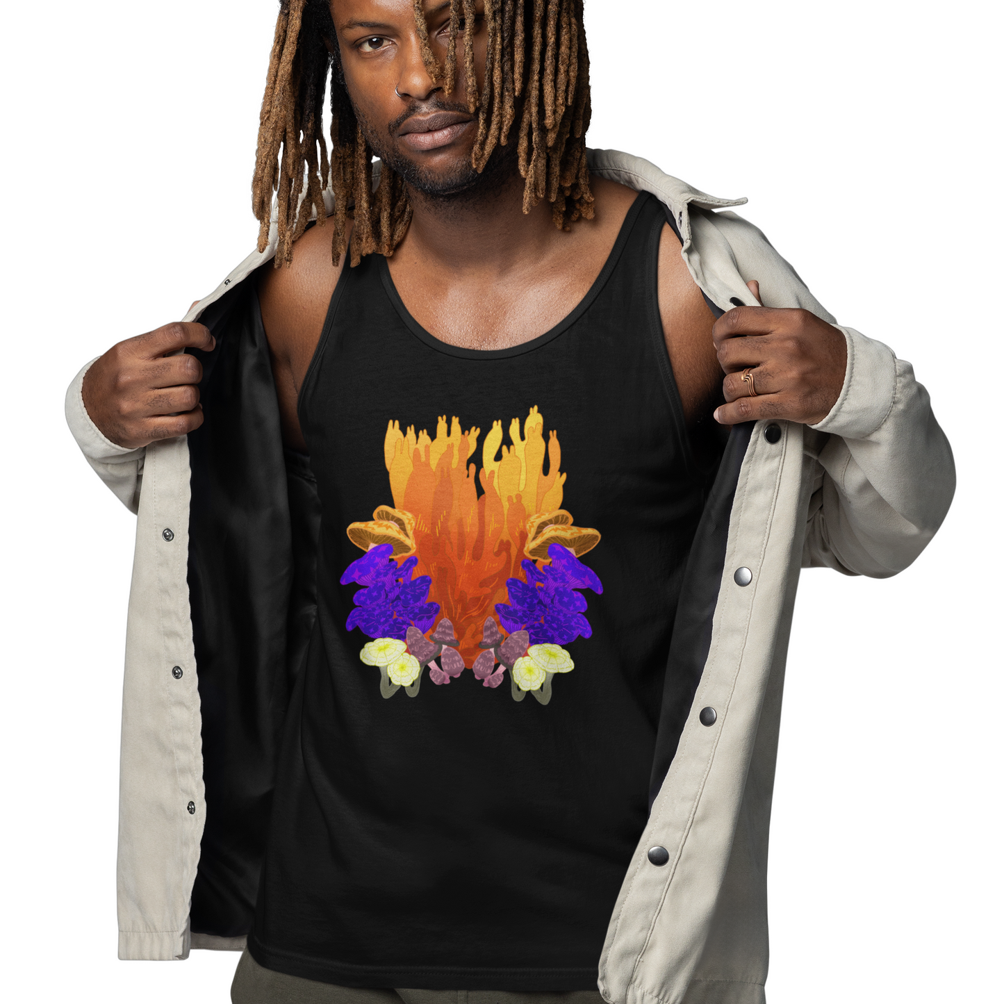 MUSHROOM BLOOM Unisex Jersey Tank